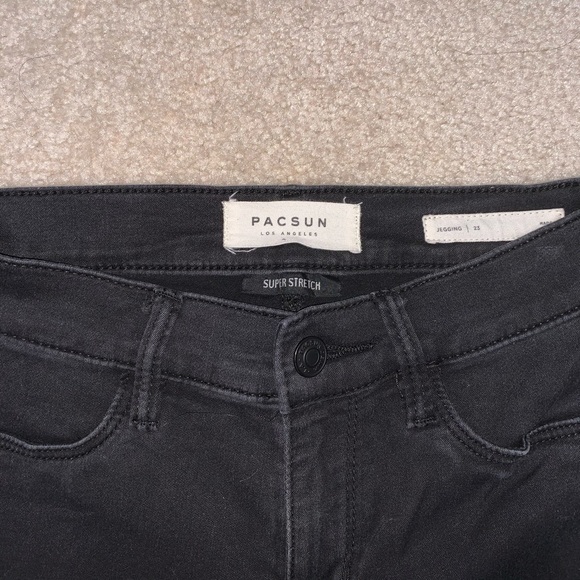 PACSUN Ripped Super Stretch Jeggings in Black - Picture 4 of 4